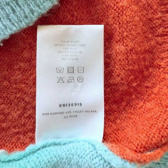 Simon Miller Didi Colorblock Cardigan Sweater in Blue, Orange & Yellow Size L - Picture 11 of 14